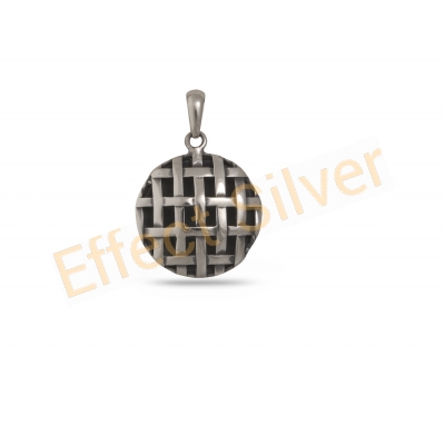 Handmade Grid Pendant 