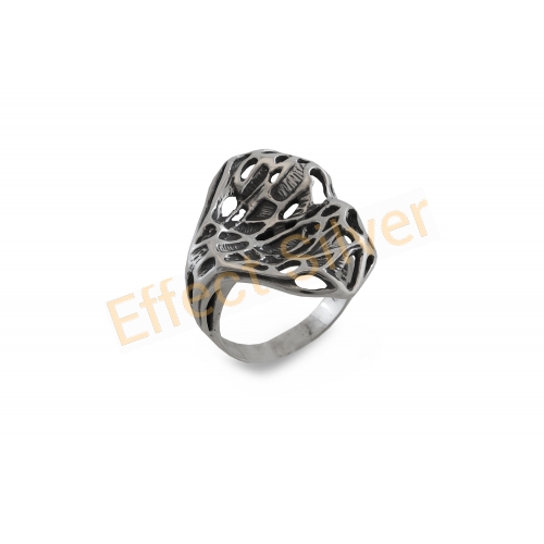Silver fig ring