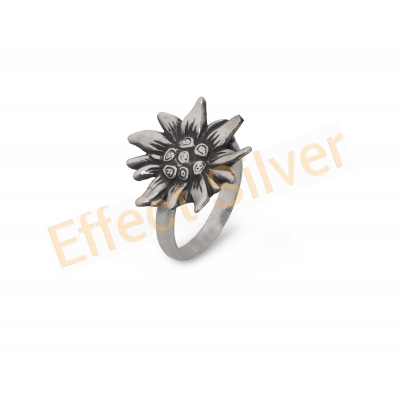 Sunflower Ring in Sterling Silver